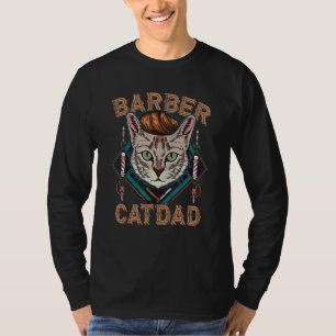 T-shirt Barber Chat Papa Coiffeur Animal Hommes Fête des p