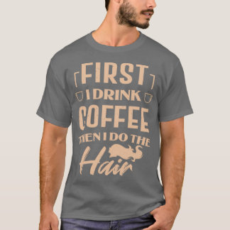 T-shirt Barber Coiffeur Café Lover Drôle Boire Gif