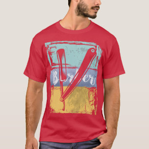 T-shirt Barber Coiffeur Vintage Retro Razor