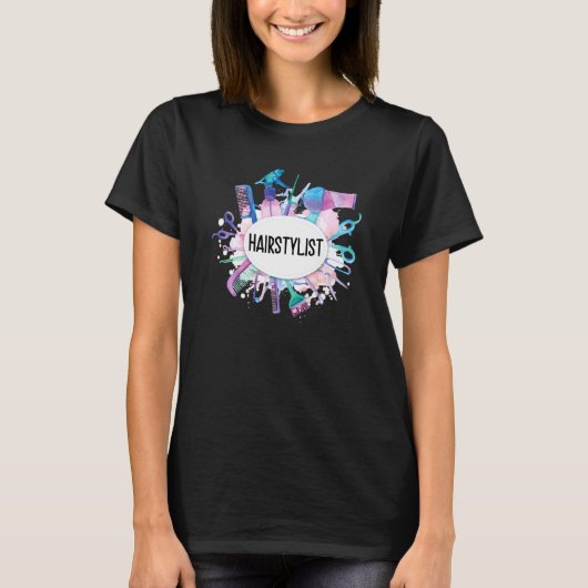 T-shirt Barber Coiffeuse femmes coiffeuse (Devant)