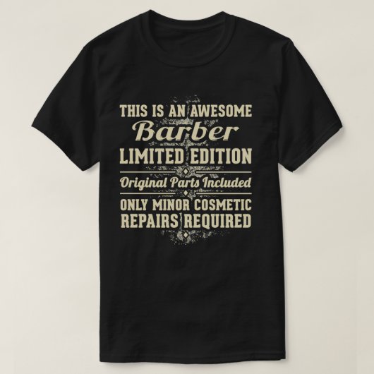 T-shirt Barber Funny Offre d'emploi 2 (Design devant)