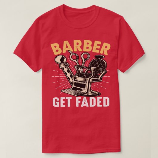 T-shirt Barber Get Faded Barber devis (Design devant)