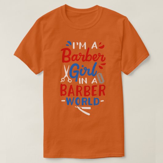 T-shirt Barber Girl (Design devant)
