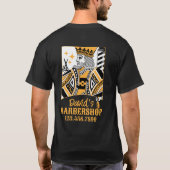 T-shirt Barber King Retro Lecture Carte Style Hair Stylist (Dos)