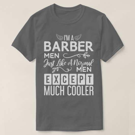 T-shirt Barber Men Drôle Design Pour Cadeau 1 (Design devant)