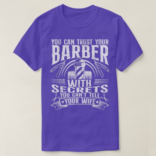 T-shirt Barber Razor Cisor Coiffeur Barbershop Barber (Design devant)