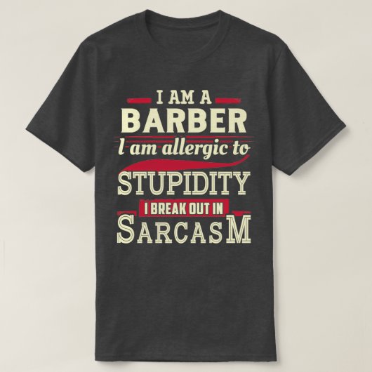 T-shirt Barber Sarcastique (Design devant)