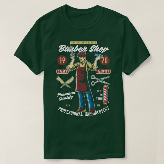 T-shirt Barber Shop 21 (Design devant)