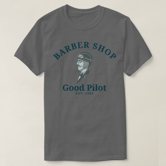 T-shirt Barber Shop Bon Pilote (Design devant)