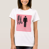 T-shirt Barber Shop Icon Haircut Comb et ciseaux (Devant)