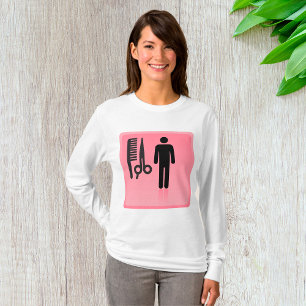 T-shirt Barber Shop Icon Haircut Comb et ciseaux