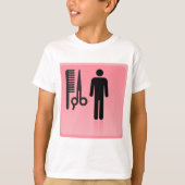 T-shirt Barber Shop Icon Haircut Comb et ciseaux (Devant)