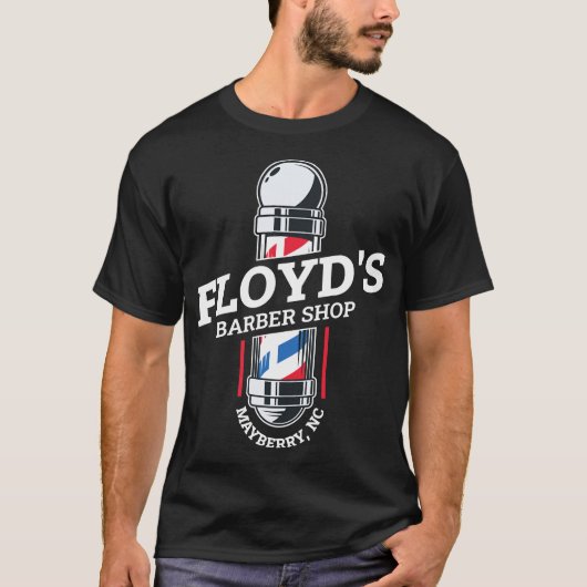 T-shirt Barber Shop Mayberry Caroline du Nord (Devant)