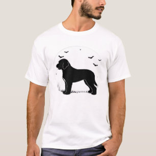 T-shirt Barbet Chien � Halloween Lune Silhouette T Oversiz