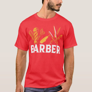 T-shirt barbier cheveux coiffeur barbe rasage