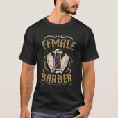 T-shirt Barbier Ciseaux Femme Barbier Barbier (Devant)