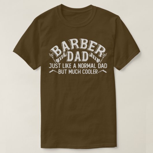 T-shirt Barbier papa coiffeur coiffeur coiffeuse coiffeuse (Design devant)