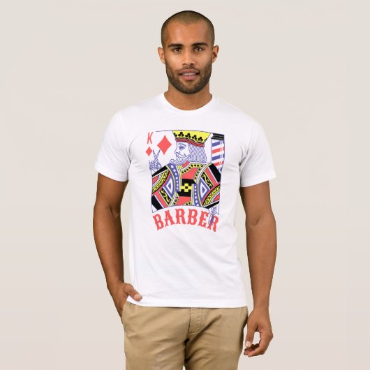 T-shirt Barbier Roi des Diamants Coiffeur (Devant entier)