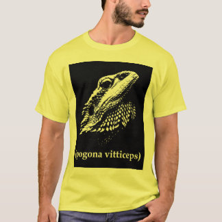 T-shirt barbu de dragon de vitticeps jaunes de