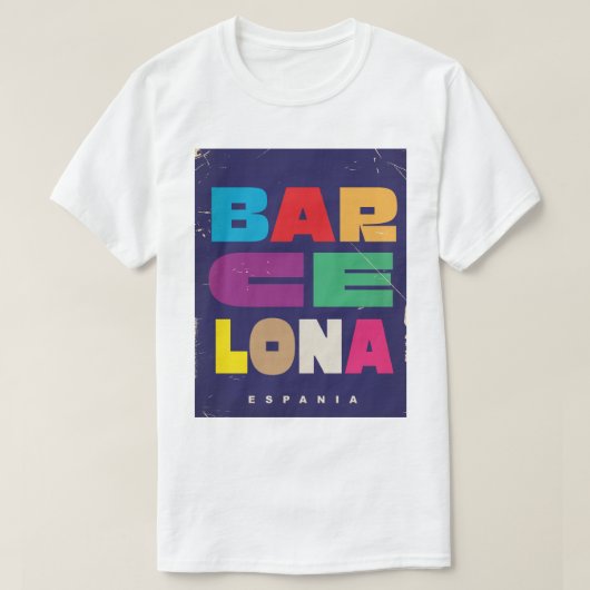 T-shirt Barcelona Espania (Design devant)