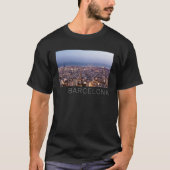 T-shirt Barcelone Catalogne Sunset Skyline Espagne Citysca (Devant)