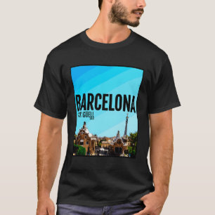 T-shirt Barcelone City Espagne Parc Guell Barca