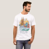 T-SHIRT BARCELONE, ESPAGNE (Devant entier)