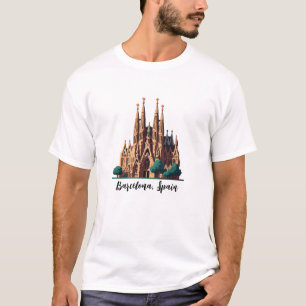 T-shirt Barcelone Espagne La Sagrada Familia