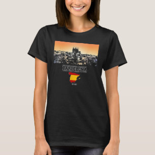 T-shirt barcelone Espagne Skyline Vacation Souvenir ville