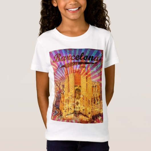 T-Shirt Barcelone vintage (Devant)