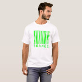 T-shirt barcod de musique de transe (Devant entier)