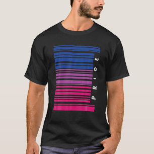 T-shirt Barcode Bisexual Pride LGBT T Lesbian Gay Drapeau
