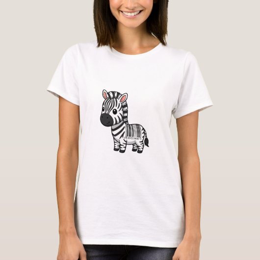 T-shirt Barcode Zebra Cutie (Devant)