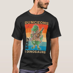 T-shirt Bard Dungeons Et Dinosaures Dinosaur Jeu Nerd RPG