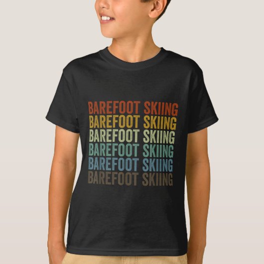 T-shirt Barefoot Skiing Sports Retro  (Devant)