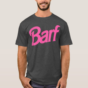 T-shirt Barf Funny Parodie Barf Rose Blanc