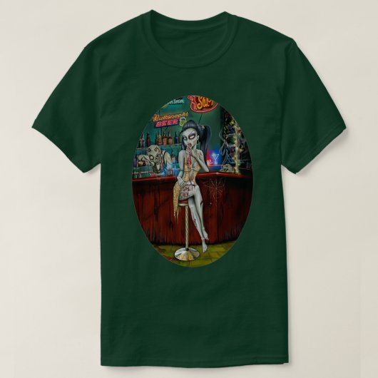 T-shirt Barfly Zombie (Design devant)