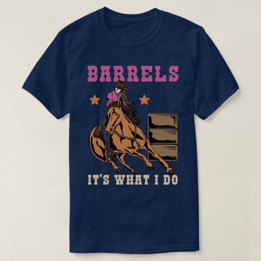 T-shirt Barils C'Est Ce Que Je Fais I Équitation (Design devant)