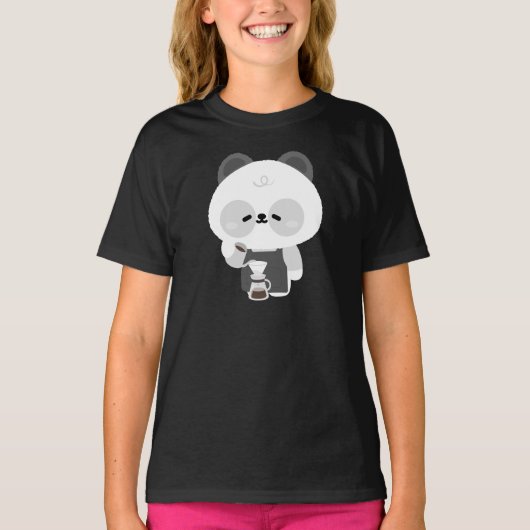 T-shirt Barista Panda Mignon (Devant)