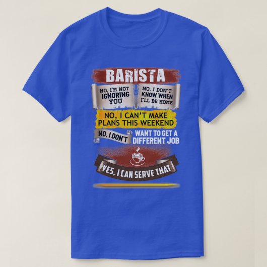 T-shirt Barista Peut Corriger Cela (Design devant)