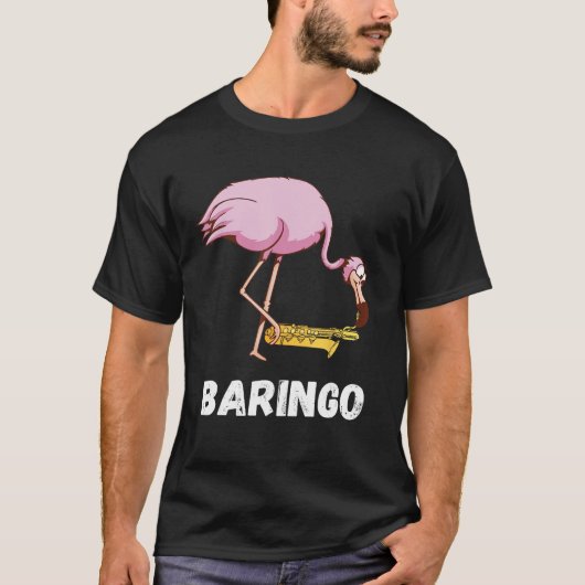 T-shirt Baritone Flamingo Saxophonist Euphonium Saxophone  (Devant)