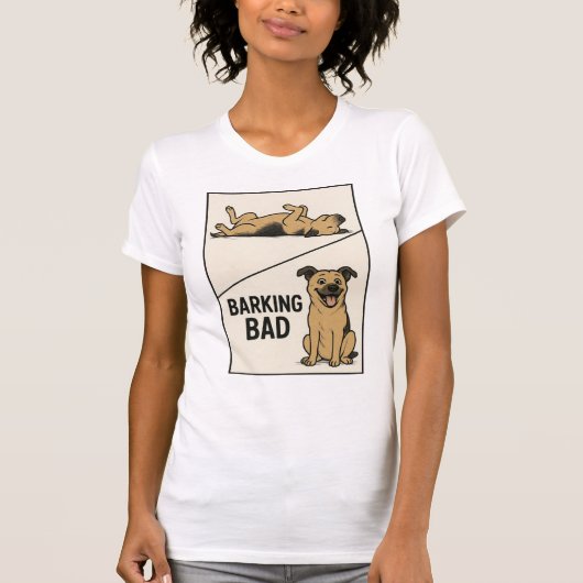 T-shirt Barking Bad – Funny Dog Lover Parody Poster (Devant)