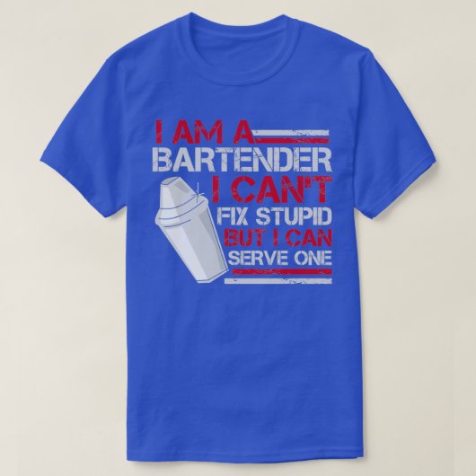T-shirt Barman de mélangeur de serveur barman Hilarious (Design devant)