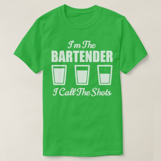 T-shirt Barman Je Suis Le Barman Je Décide Bar Ni (Design devant)