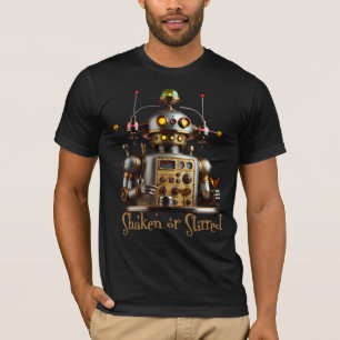 T-shirt Barman Robot Futuriste "Secoué ou Remué"