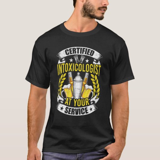 T-shirt Barman toxicologue (Devant)