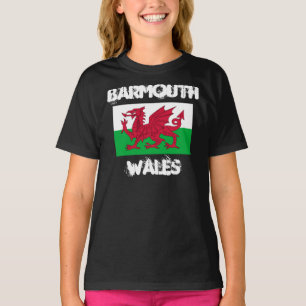 T-shirt Barmouth, Pays de Galles avec drapeau gallois