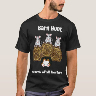 T-shirt Barn Hunt à la recherche de rats avec un Co tricol