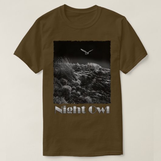 T-shirt Barn Owl Night Owl (Design devant)
