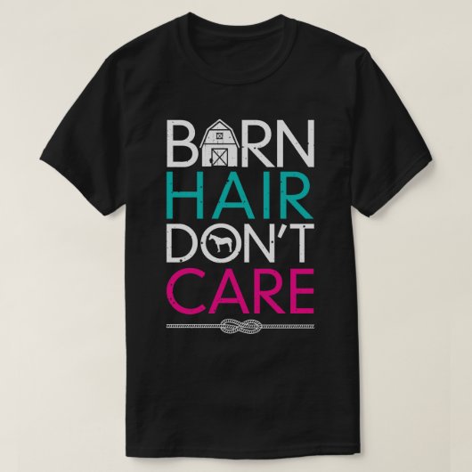 T-shirt Barne Cheveux Pas D'Attention Funny Cheval Équitat (Design devant)